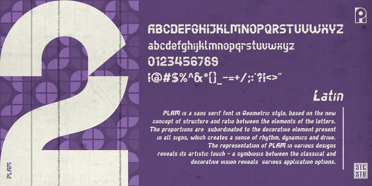 Пример шрифта Plam Rounded Italic